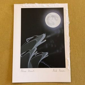 Stunning Blue Howl Art Print